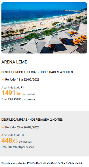 Pacotes de Carnaval Rio de Janeiro 2023