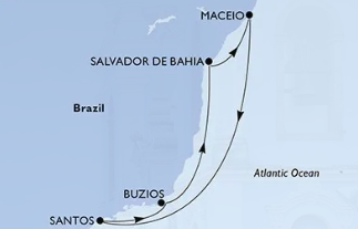MSC Cruzeiros começa a temporada 2024 na América do Sul