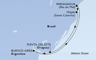 MSC Cruzeiros começa a temporada 2024 na América do Sul